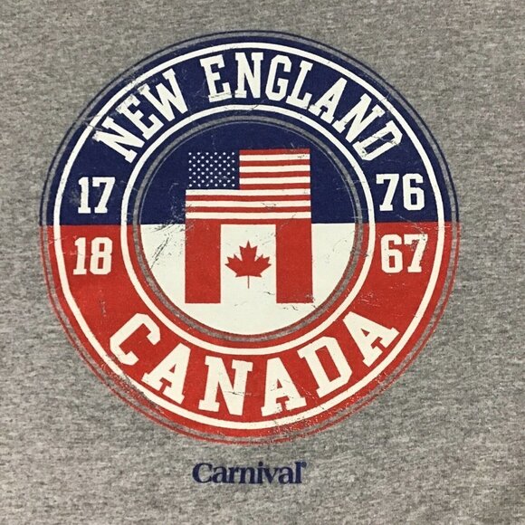 Men's Canada New England Grey Graphic T Shirt Souvenir Size XL Carnival C2 - Picture 6 of 6